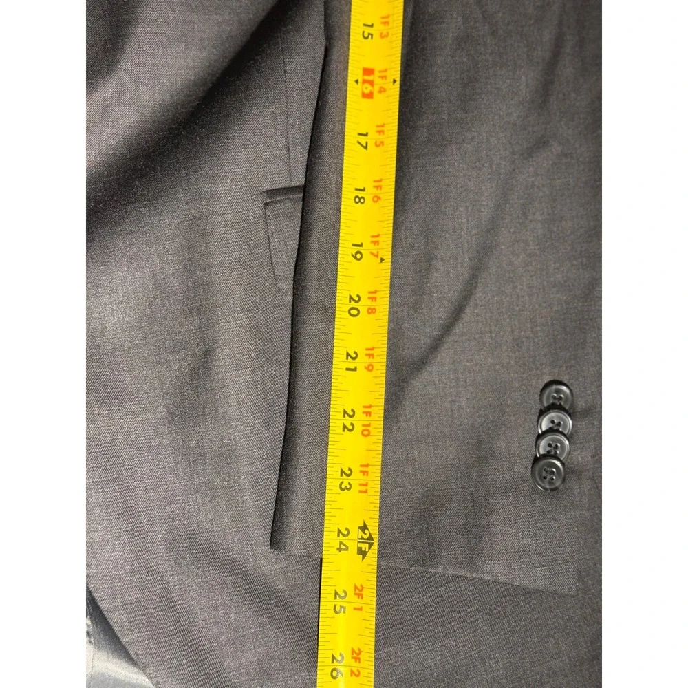 Peter Millar Mens 40R Wool Blazer Charcoal Gray 2 Button Sport Coat Jacket